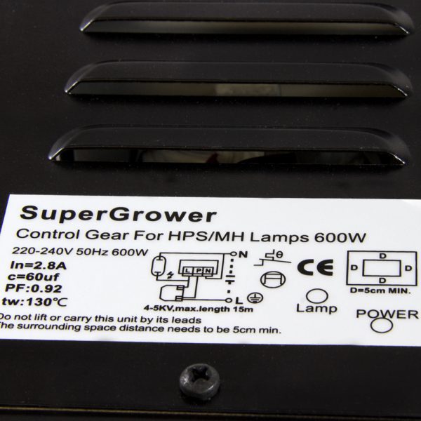 Super Grower Arrancador 600W Close Box 3 IARR 08 CLOSE